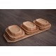 Set platouri din lemn 6persoane (12+1buc.)