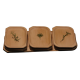 Kleines Holzteller-Set für 6 Personen