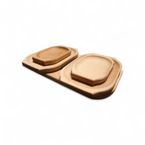 2-person natural wooden...