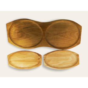 Holzplattenset für 2 Personen